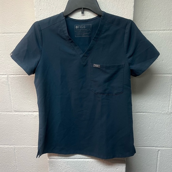 Figs Tops - FIGS Gray Scrub Shirt